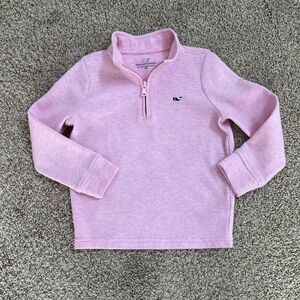 Vineyard Vines Pink Girls' Quarter-Zip Pullover